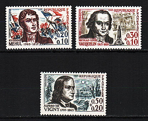 Франция, 1963, Красный Крест, Известные личности, 3 марки